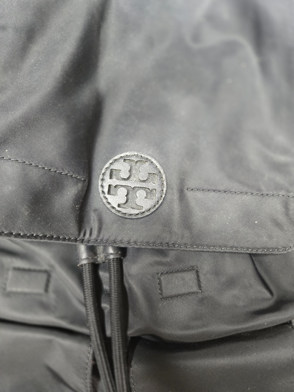 Tory Burch Black Nylon Backpack Classic Everyday Pack - Picture 3 of 4